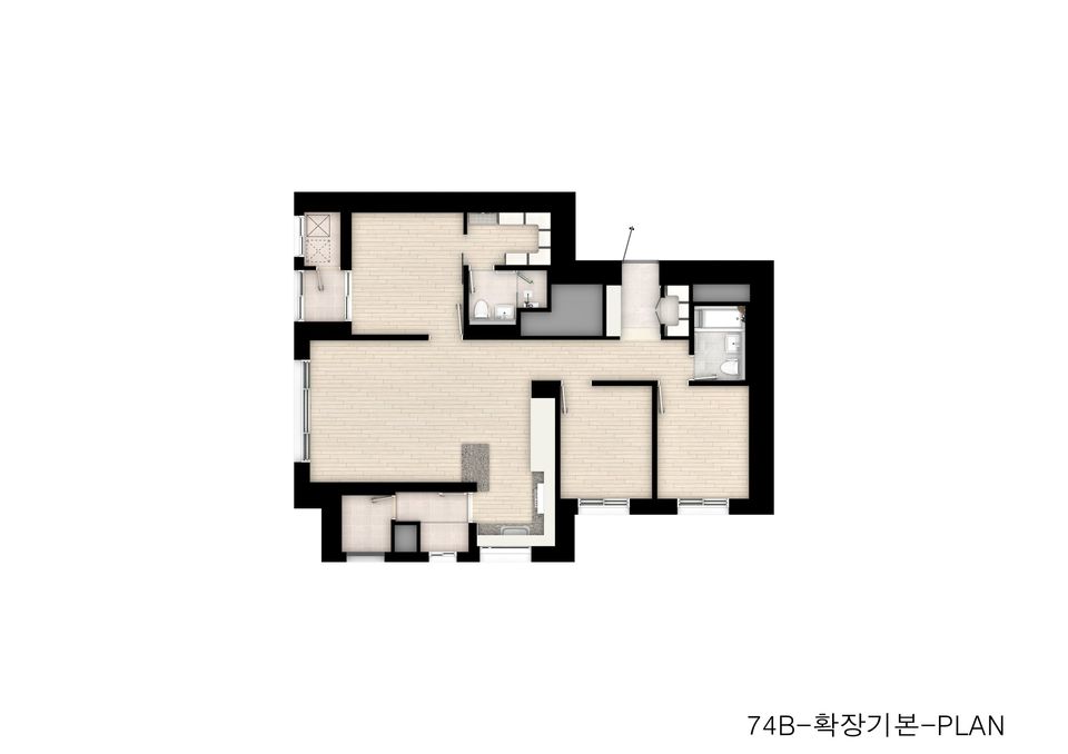 74B 타입 평면 CG