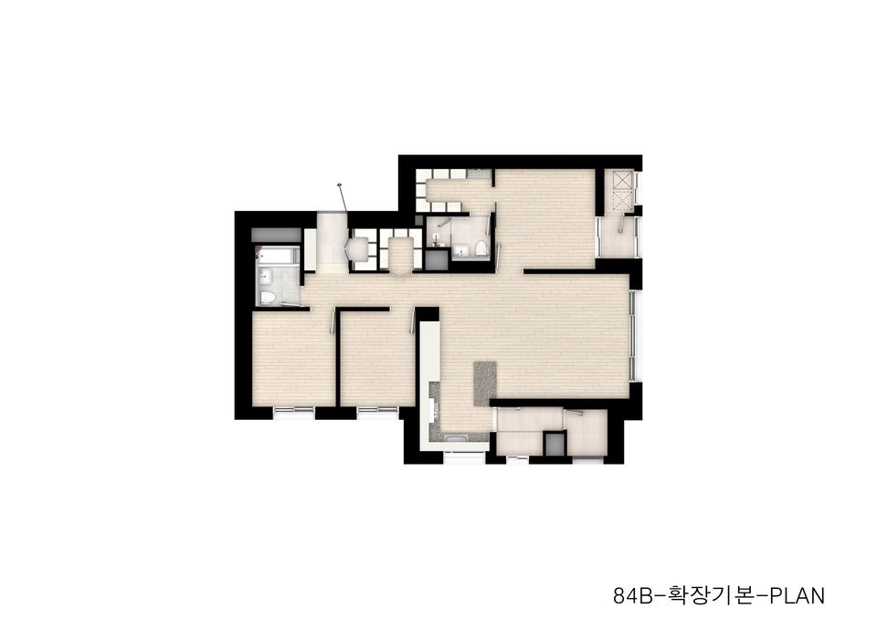 84B 타입 평면 CG